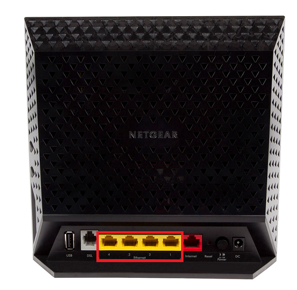 Netgear D6400 LAN Ports