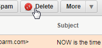 Webmail Delete button