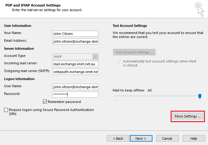 Hosted Exchange Outlook 2013 setup