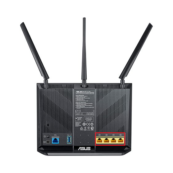 ASUS DSL-AC68U LAN Ports