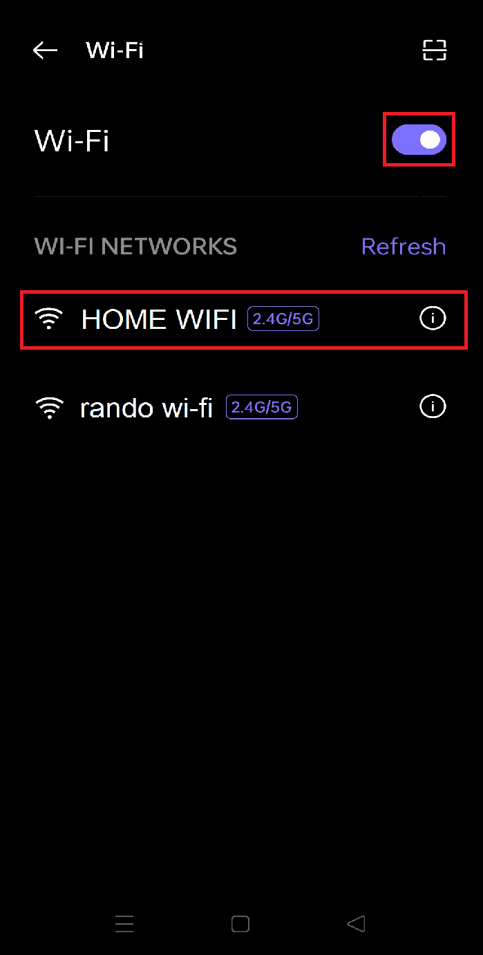 Android SSID
