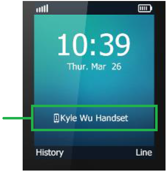 BizPhone W60P handset registered example