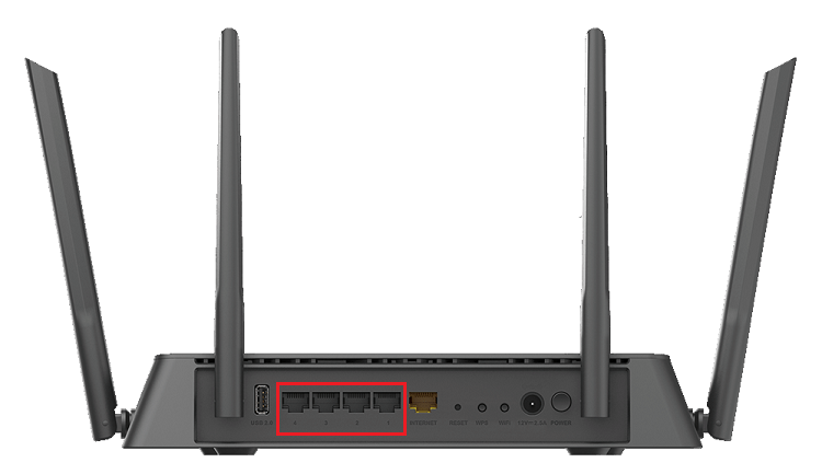 D-Link EXO AC2600 LAN Ports