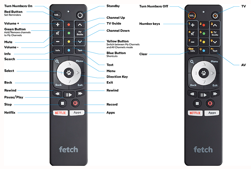 Fetch Gen 3 remote diagram