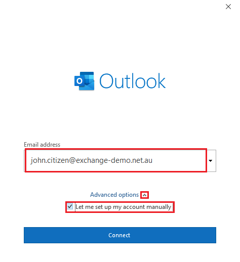Hosted Exchange Outlook 2016 setup