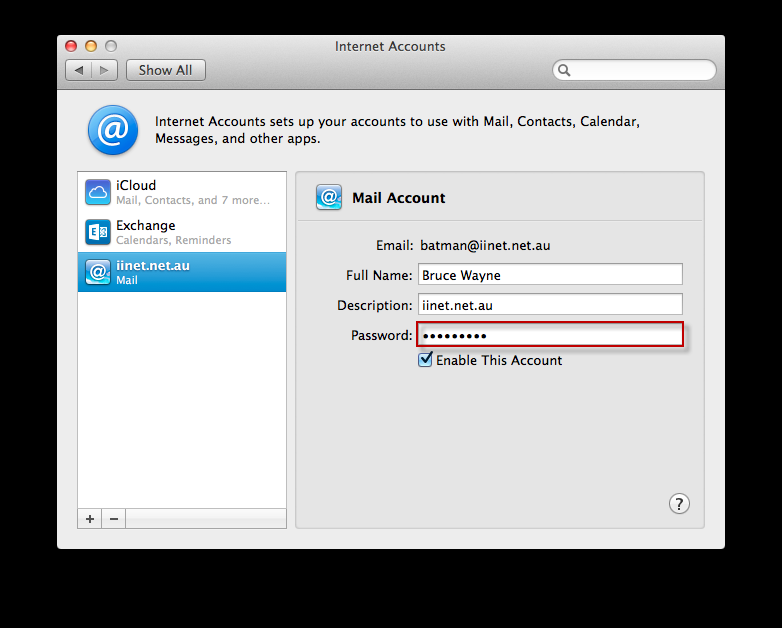Mac Mail password update 2