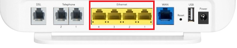 Netcomm NF18ACV Ethernet Ports