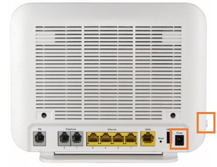 Netcomm NF4V Power port