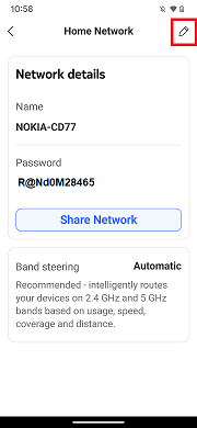 Nokia WiFi App - Change Wifi Details