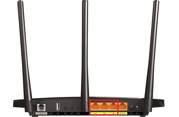 TP-Link Archer VR400 LAN Ports