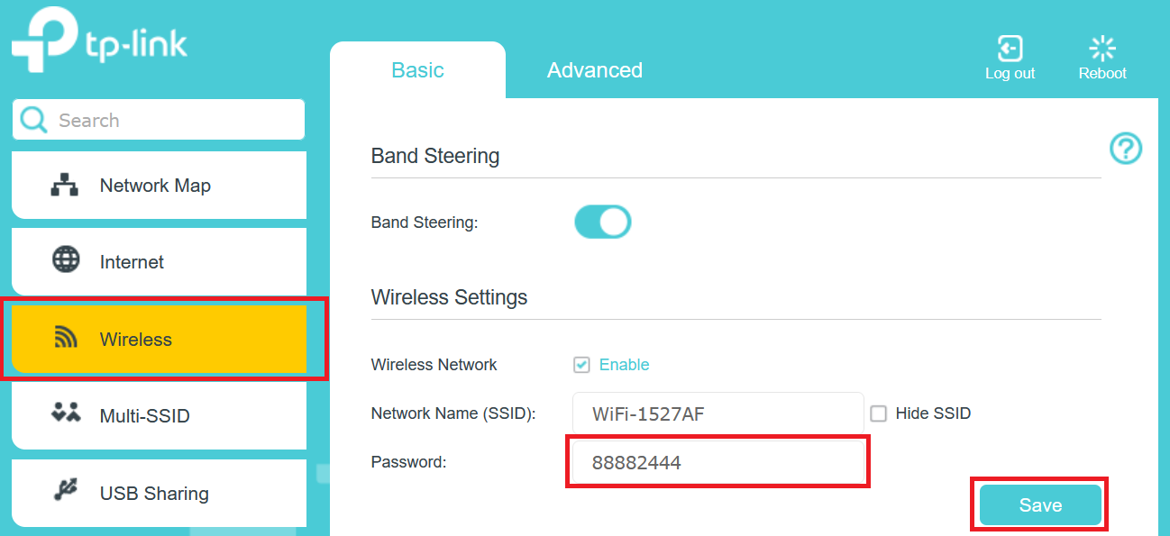 VX220-G2V Modem settings - Change WiFi password