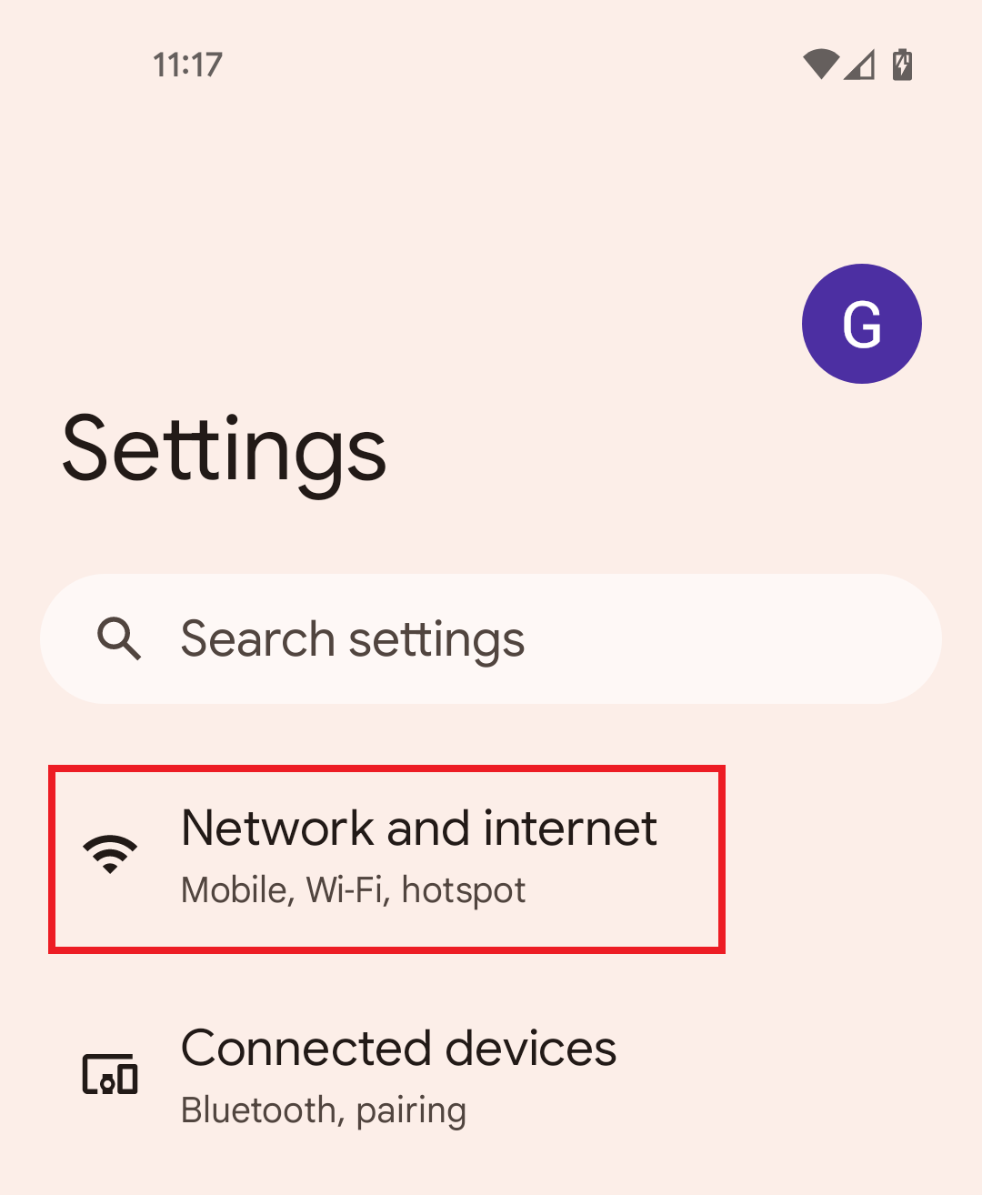 Android Settings - Network and Internet
