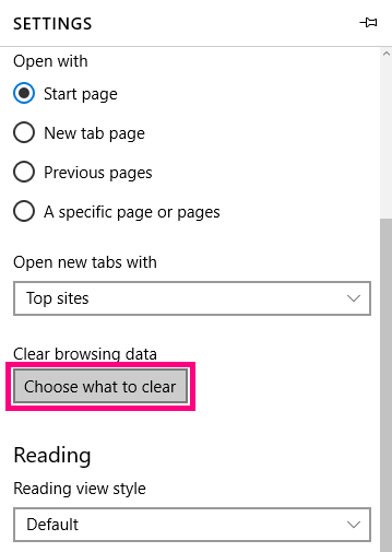 Microsoft Edge clear cache 2
