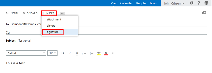 Outlook Web Access - email signature 3