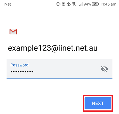 Android Gmail setup 7