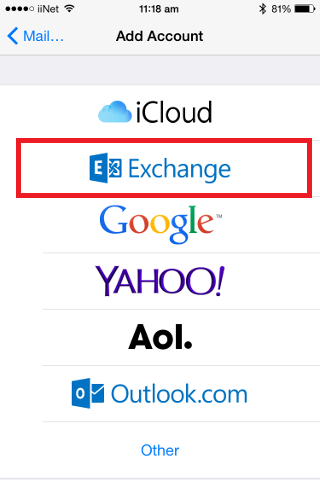 Hosted Exchange iOS Mail setup