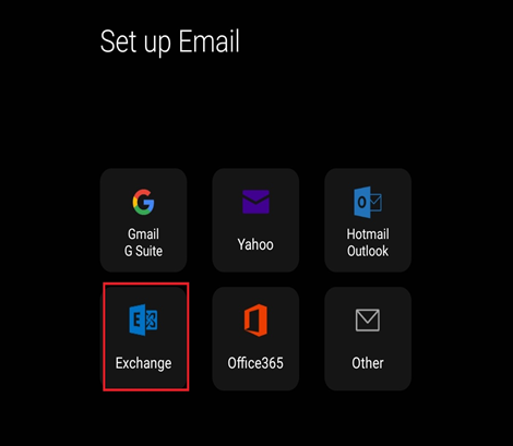 Hosted Exchange Samsung Email setup