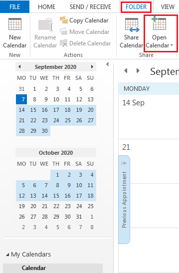 can i have my calendar appear in outlook for mac