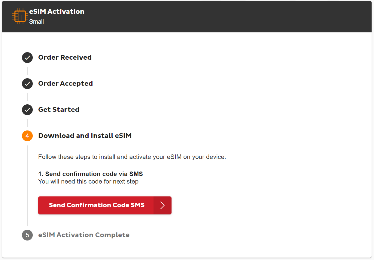 iiNet Toolbox - Send Confirmation Code SMS