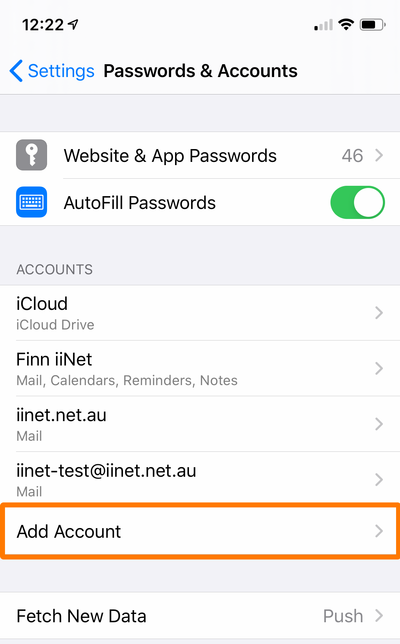 How to set up iiNet email for iPhone and iPad - Step 3