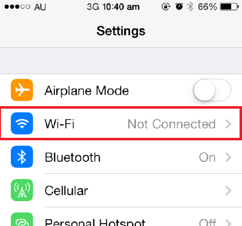 iOS WiFi connection 1