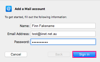 mac mail setting