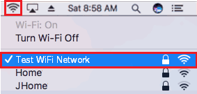 Mac OS WiFi connection 2
