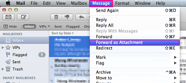 Mac Mail example