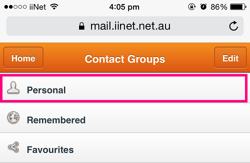 Mobile webmail add contact 3