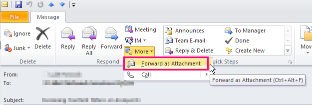 Outlook example