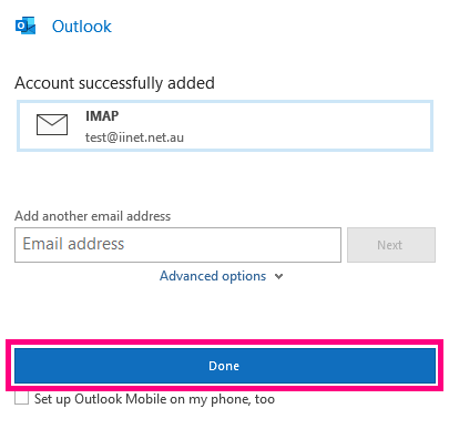 Outlook 365 setup