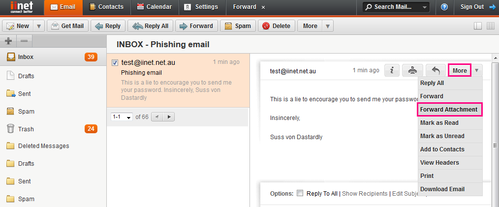 Setting up iiNet email in Android Email