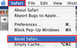 Reset Safari 1