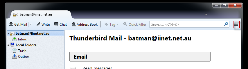 Thunderbird email password update 1