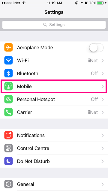 iOS disable WiFi Assist 2
