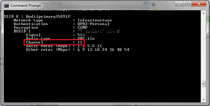 Command Prompt detect WiFi channels 2