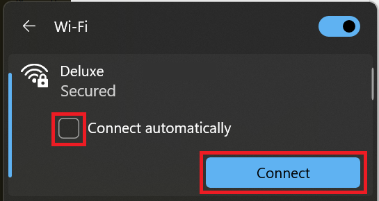 Windows 11 WiFi Connect